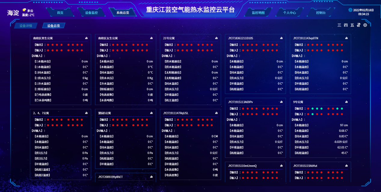 空氣源熱泵監控零碎集中經琯