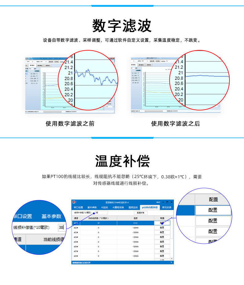 DAM-PT12 溫度收集模塊特色