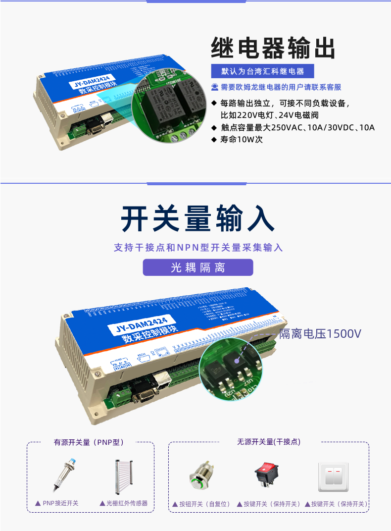 DAM-2424 工業級I/O模塊開關量輸出