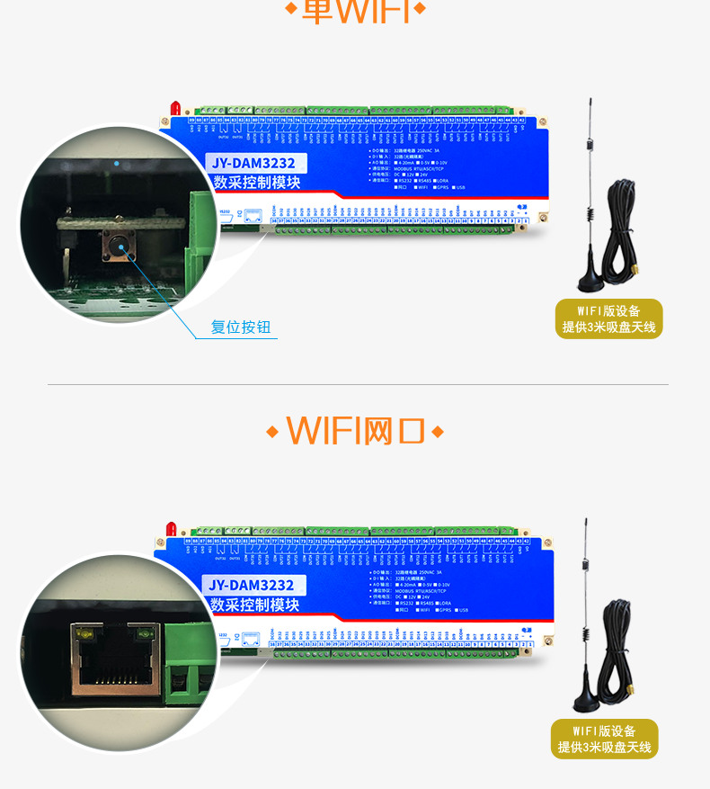 DAM-3232 工業級網絡數採控制器通訊接口