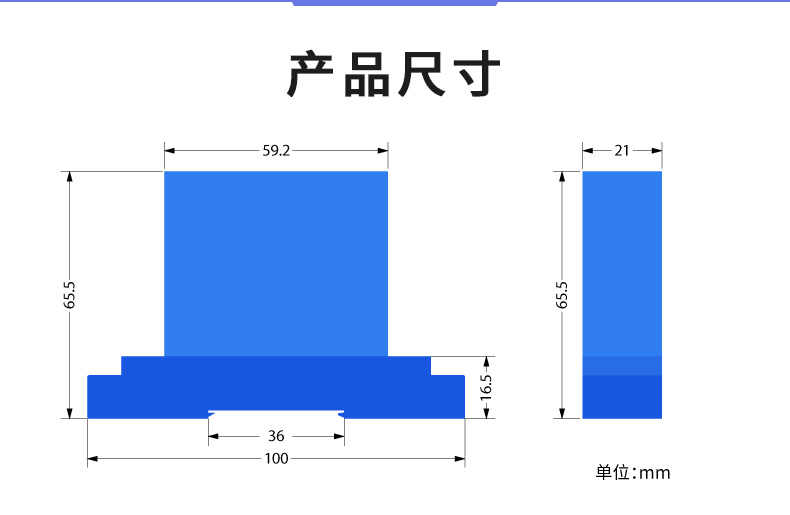 DIN101-ITRS 旌旂燈號隔離模塊産品尺寸