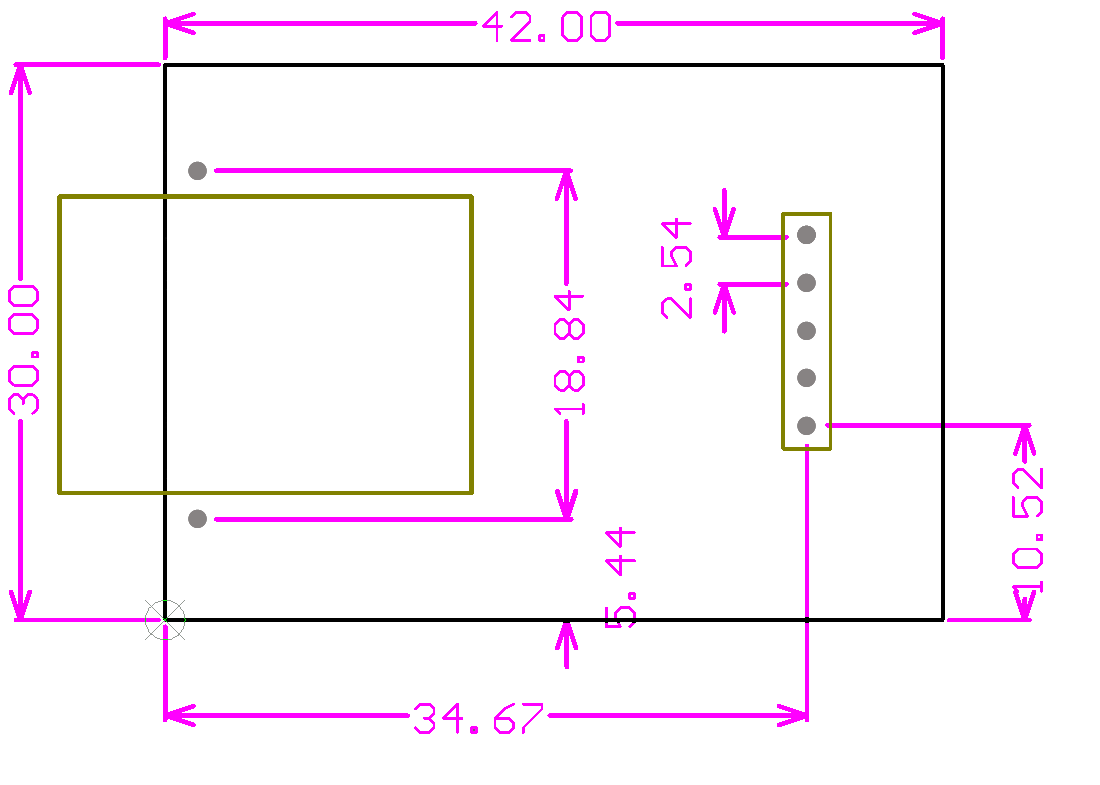 Y-TCPTTL-6O6模塊尺寸